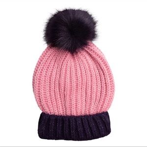 Marcus Adler Beanie Knit Hat Womens Toque Winter Hat Pink Purple